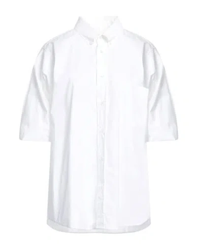 Mm6 Maison Margiela Woman Shirt White Size 10 Cotton