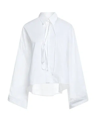 Mm6 Maison Margiela Woman Shirt White Size 4 Cotton