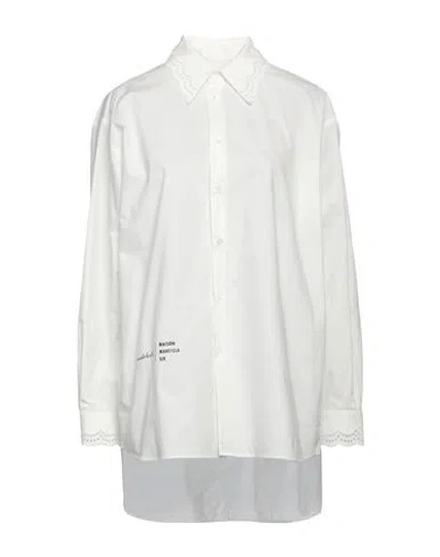 Mm6 Maison Margiela Woman Shirt White Size 6 Cotton