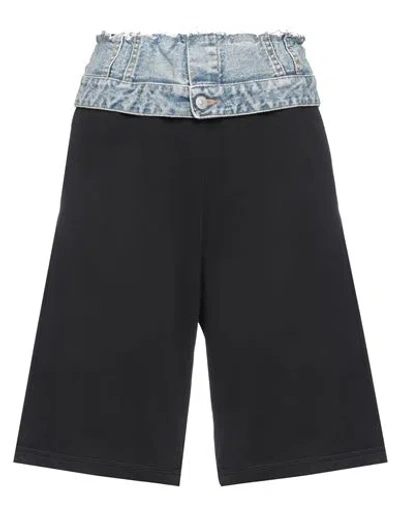 Mm6 Maison Margiela Woman Shorts & Bermuda Shorts Black Size L Cotton, Polyester, Elastane