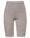 Mm6 Maison Margiela Woman Shorts & Bermuda Shorts Camel Size M Cotton, Wool, Polyamide In Beige
