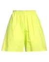 Mm6 Maison Margiela Woman Shorts & Bermuda Shorts Lime Green Size M Cotton