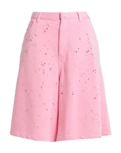 Mm6 Maison Margiela Woman Shorts & Bermuda Shorts Pink Size Xl Cotton, Polyester