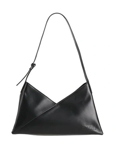 Mm6 Maison Margiela Woman Shoulder Bag Black Size - Cow Leather