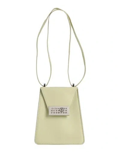 Mm6 Maison Margiela Woman Shoulder Bag Light Green Size - Cow Leather