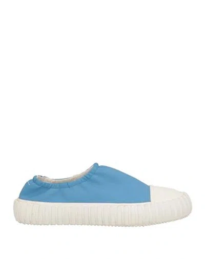 Mm6 Maison Margiela Woman Sneakers Azure Size 7 Soft Leather In Blue