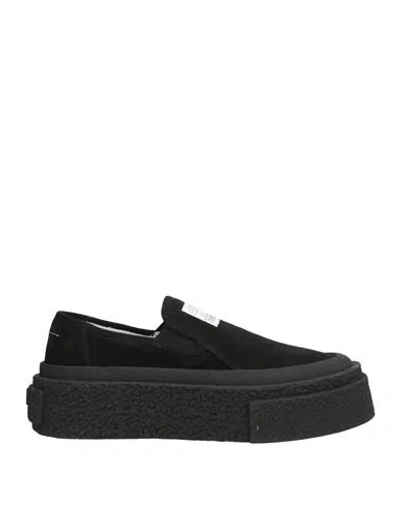 Mm6 Maison Margiela Woman Sneakers Black Size 11 Leather