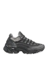 Mm6 Maison Margiela Woman Sneakers Black Size 7 Leather, Textile Fibers