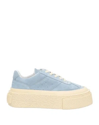 Mm6 Maison Margiela Woman Sneakers Light Blue Size 7 Leather