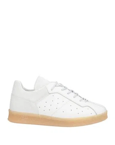 Mm6 Maison Margiela Woman Sneakers Light Grey Size 8 Leather In Gray