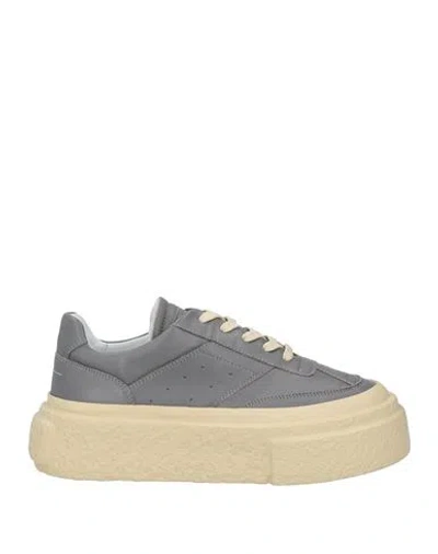 Mm6 Maison Margiela Gray Chunky Gambetta Sneakers In T8086 Charcoal Gray