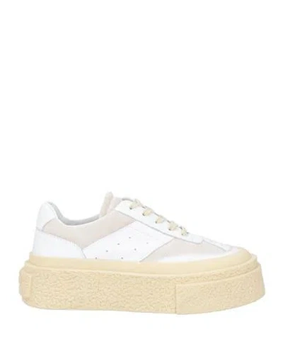 Mm6 Maison Margiela Woman Sneakers White Size 10 Leather