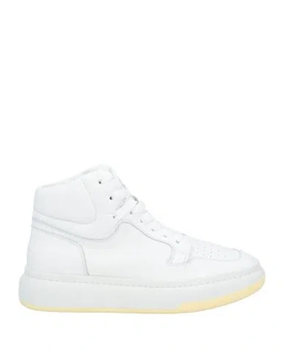 Mm6 Maison Margiela White Basketball Sneakers In T1007 Blanc
