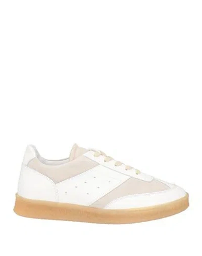Mm6 Maison Margiela Woman Sneakers White Size 7.5 Leather