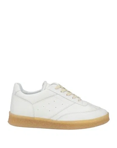 Mm6 Maison Margiela Woman Sneakers White Size 8 Leather
