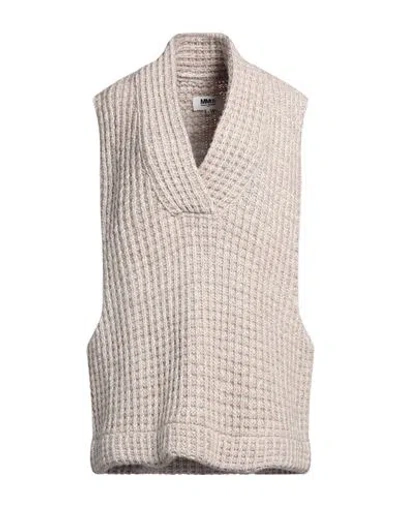 Mm6 Maison Margiela Woman Sweater Beige Size L Acrylic, Cotton, Alpaca Wool, Wool, Viscose