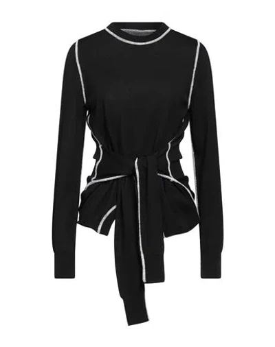 Mm6 Maison Margiela Woman Sweater Black Size S Acrylic, Virgin Wool In Black