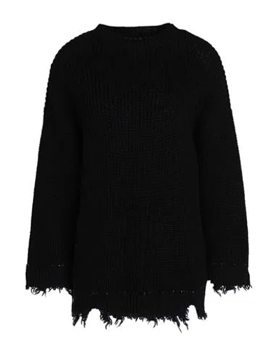 Mm6 Maison Margiela Woman Sweater Black Size S Polyester, Wool, Cotton In Black