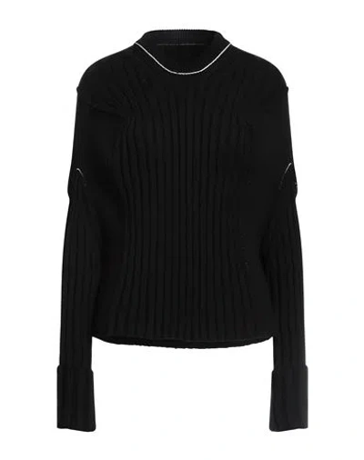Mm6 Maison Margiela Woman Sweater Black Size M Cotton, Acrylic, Wool, Polyamide, Elastane