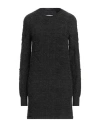 Mm6 Maison Margiela Woman Sweater Charcoal Size M Acrylic, Virgin Wool In Black