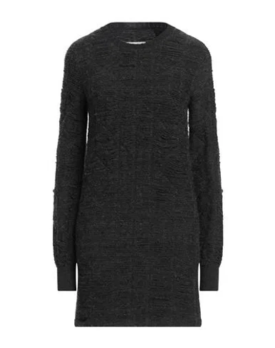 Mm6 Maison Margiela Woman Sweater Charcoal Size M Acrylic, Virgin Wool In Black