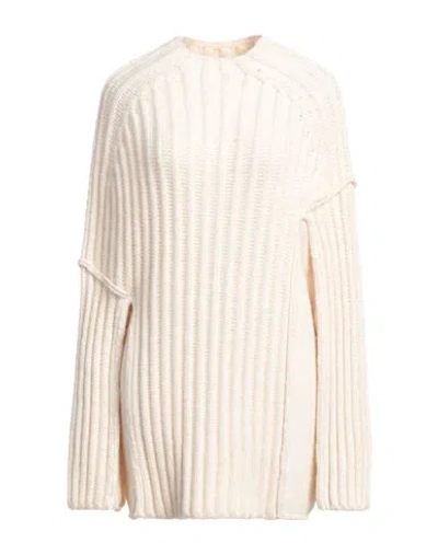 Mm6 Maison Margiela Woman Sweater Cream Size Xxl Acrylic, Alpaca Wool, Polyamide, Polyester In White