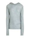 Mm6 Maison Margiela Woman Sweater Grey Size L Wool, Acrylic, Polyamide In Gray