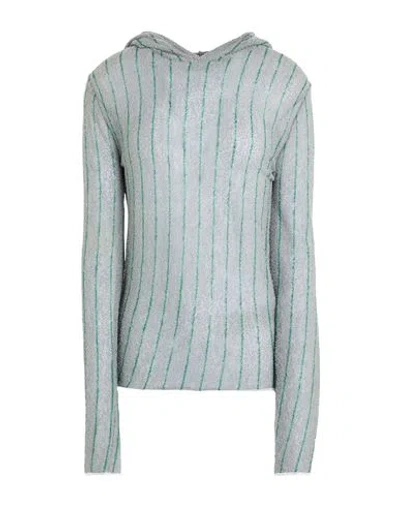 Mm6 Maison Margiela Woman Sweater Grey Size L Wool, Acrylic, Polyamide In Gray