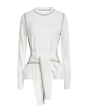 Mm6 Maison Margiela Woman Sweater Ivory Size M Acrylic, Virgin Wool In White