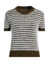 Mm6 Maison Margiela Woman Sweater Military Green Size S Acrylic, Virgin Wool, Polyamide In Green