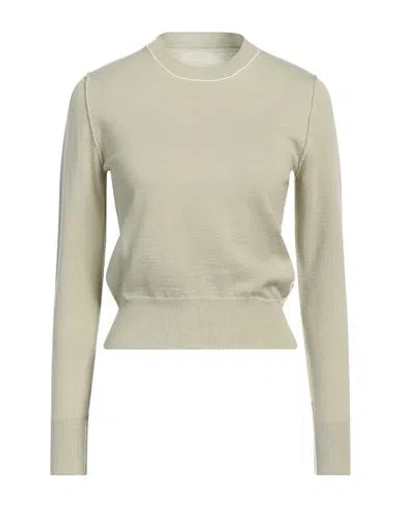 Mm6 Maison Margiela Woman Sweater Sage Green Size L Virgin Wool, Acrylic