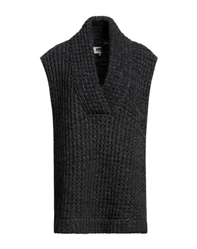 Mm6 Maison Margiela Woman Sweater Steel Grey Size M Acrylic, Cotton, Alpaca Wool, Wool, Viscose In Grey