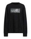 Mm6 Maison Margiela Black Jacquard Logo Sweater In Black