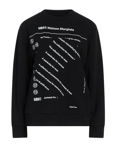 Mm6 Maison Margiela Woman Sweatshirt Black Size 3xl Cotton