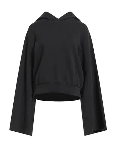 Mm6 Maison Margiela Woman Sweatshirt Charcoal Size L Cotton In Gray