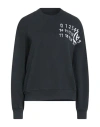 Mm6 Maison Margiela Woman Sweatshirt Charcoal Size M Cotton In Green