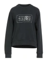 Mm6 Maison Margiela Woman Sweatshirt Charcoal Size Xl Cotton In Gray