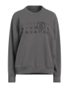 Mm6 Maison Margiela Woman Sweatshirt Lead Size S Cotton, Polyester, Elastane In Grey