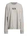 Mm6 Maison Margiela Woman Sweatshirt Light Grey Size Xl Cotton In Grey