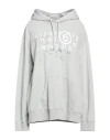 Mm6 Maison Margiela Woman Sweatshirt Light Grey Size Xl Cotton, Polyester, Elastane In Grey