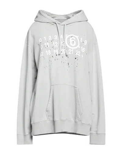 Mm6 Maison Margiela Woman Sweatshirt Light Grey Size Xl Cotton, Polyester, Elastane