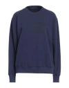 Mm6 Maison Margiela Woman Sweatshirt Midnight Blue Size M Cotton, Polyester, Elastane In Blue