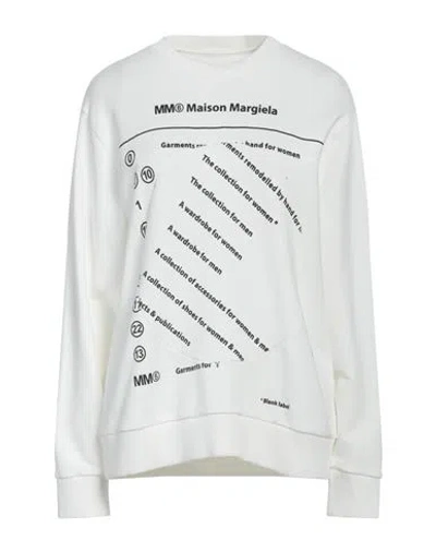 Mm6 Maison Margiela Woman Sweatshirt Off White Size Xxl Cotton