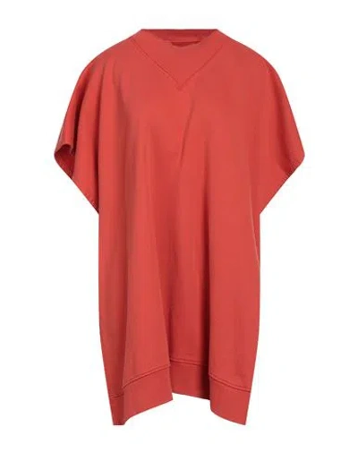 Mm6 Maison Margiela Woman Sweatshirt Orange Size S Cotton, Elastane
