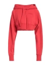 Mm6 Maison Margiela Woman Sweatshirt Red Size S Cotton, Polyester, Elastane In Red