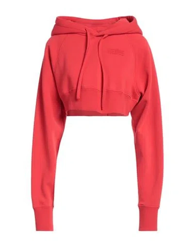 Mm6 Maison Margiela Woman Sweatshirt Red Size S Cotton, Polyester, Elastane