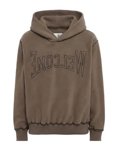 Mm6 Maison Margiela Woman Sweatshirt Taupe Size Xxs Polyester In Brown