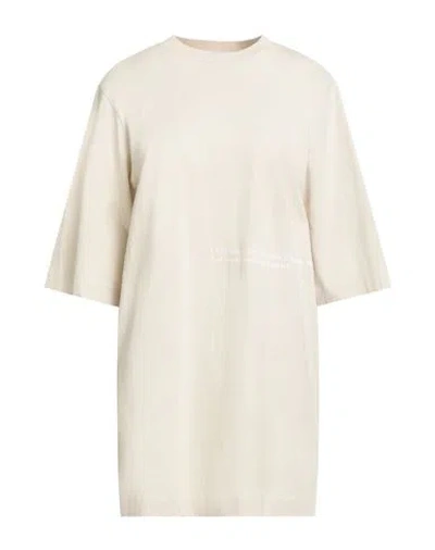 Mm6 Maison Margiela Woman T-shirt Beige Size L Cotton In Multi
