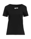 Mm6 Maison Margiela Woman T-shirt Black Size L Cotton In Black