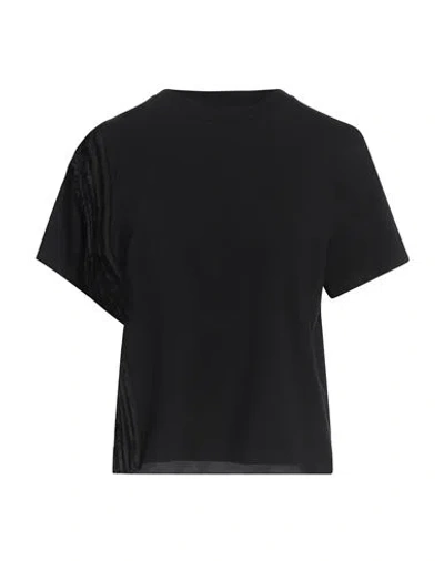 Mm6 Maison Margiela Woman T-shirt Black Size M Cotton